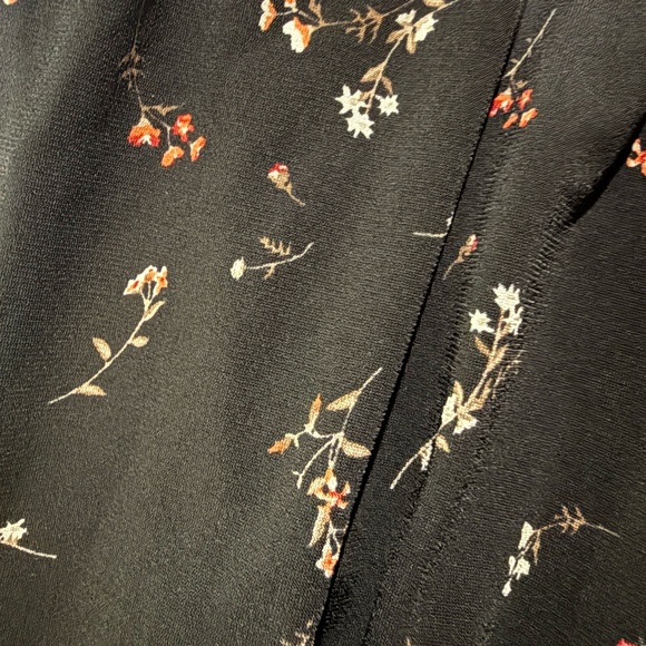 Women’s Black Floral Wrap Jumpsuit - Picture 6 of 6